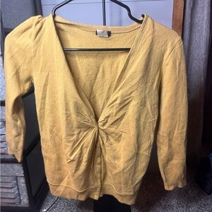 J. Crew Mustard Yellow Merlin wool Women's Cardigan